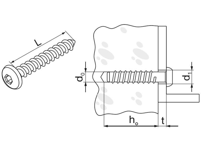 Śruba do betonu SBO M6x60 803915 BAKS-1