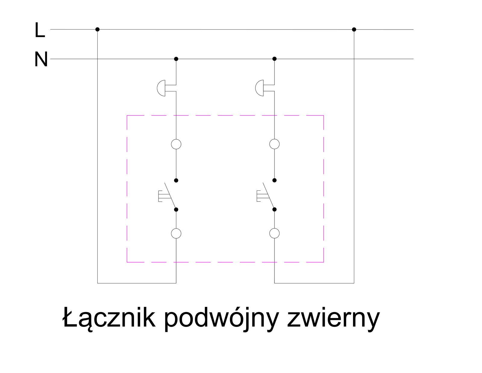 IMPRESJA Wyłącznik podwójny świecznikowy zwierny przycisk biały ŁP-17Y/m/00 OSPEL-9