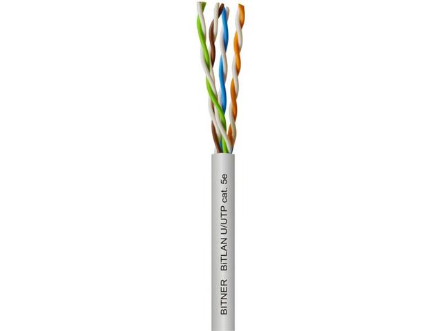 Kabel U/UTP kat.5e 4x2x0,5 szary (bębnowy) BiTLAN TI0006 BITNER