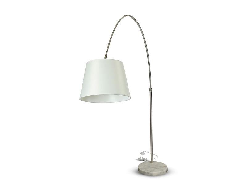 VT-7451 60W Lampa podłogowa na wysięgniku podstawa: Marmur kość słoniowa trzonek: 1xE27 8565 V-TAC