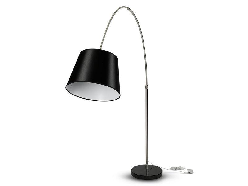 VT-7451 60W Lampa podłogowa na wysięgniku podstawa: Marmur czarna trzonek: 1xE27 8564 V-TAC