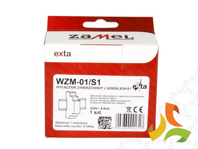 Wyłącznik zmierzchowy 16A 230V 0-200 lux IP20 DIN SOH-01 WZM-01/S1 ZAMEL-4