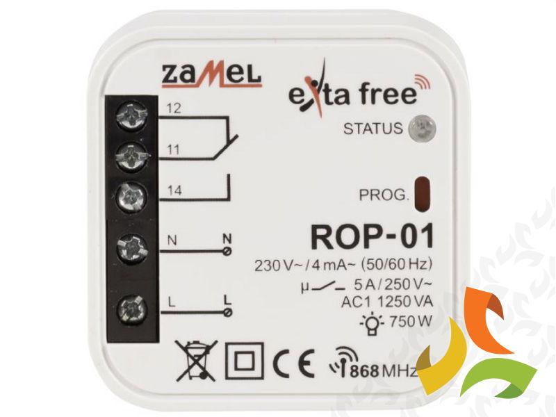 Radiowy odbiornik dopuszkowy 1-kanałowy TYP: ROP-01 EXTA FREE ZAMEL