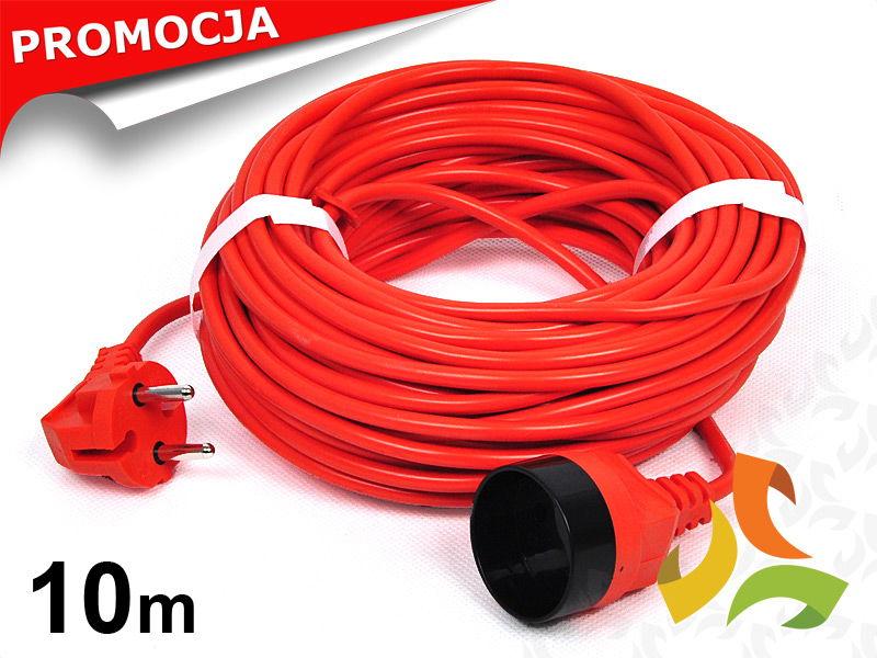 Przedłużacz kosiarkowy ogrodowy 10m 1 gniazdo 2x1mm2 PK-1010 ELGOTECH-1