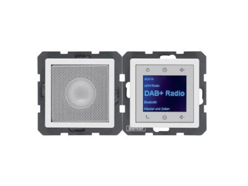 Q.x Radio Touch DAB+ Bluetooth z głośnikiem biały aksamit 30806089 HAGER-0