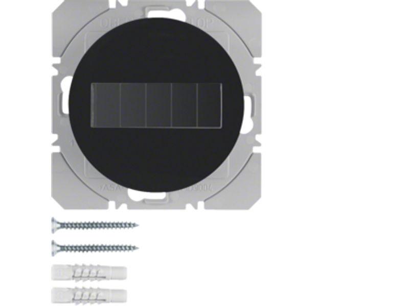 BERKER R.1/R.3 KNX RF Przycisk radiowy pojedynczy płaski z baterią słoneczną czarny 85655131 HAGER-0