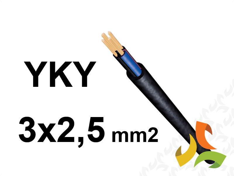 Kabel YKY 3x2,5 mm2 RE (0,6/1kV) ziemny miedziany NYY-O (bębnowy) 112271061D0500 NKT-1