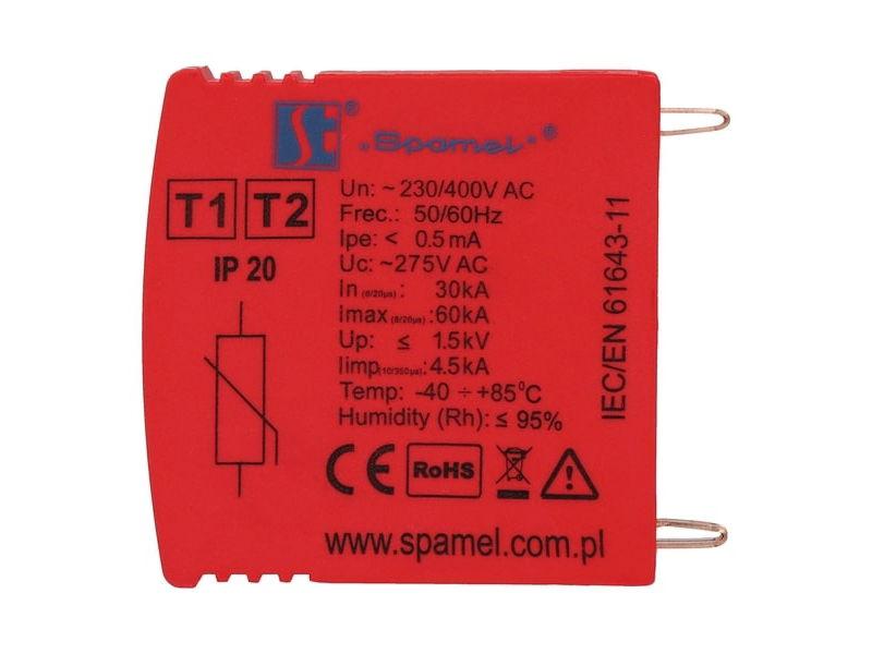 Ogranicznik przepięć Typ 1+2 (B+C) 4P 30kA 1,5kV SPMO30B+C 4P SPAMEL-3