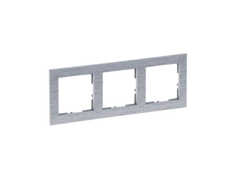 SUNO Ramka 3 potrójna aluminium szczotkowane 721563 LEGRAND