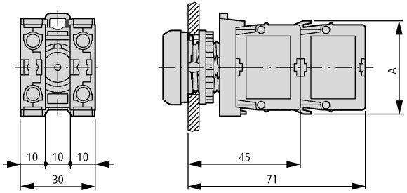 Element stykowy, styk pomocniczy M22-CK01,1R mocowanie przód, 216385 EATON-MOELLER-5