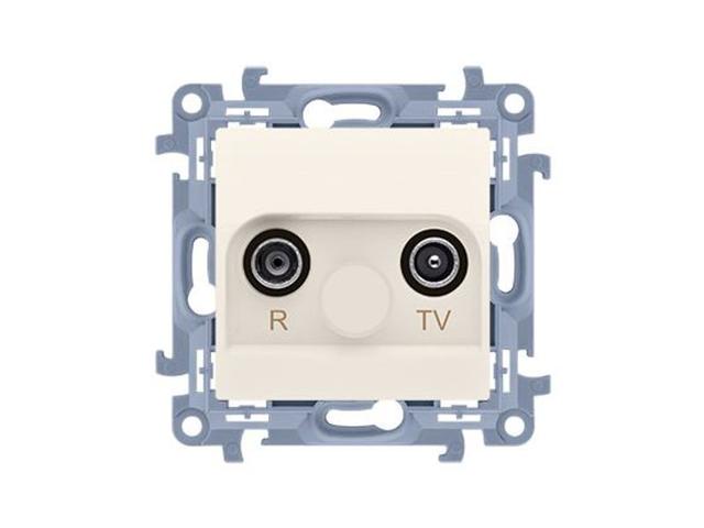 SIMON 10 Gniazdo antenowe RTV końcowe separowane pojedyncze tłum. TV i R: 10dB kremowe CAK.01/41 KONTAKT SIMON