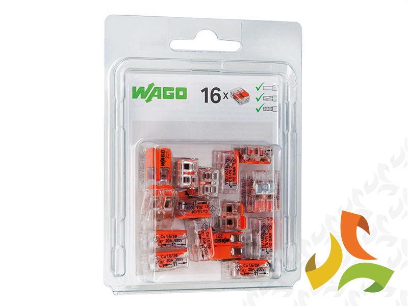 (blister 16szt) Złączka instalacyjna, szybkozłączka 2 x 0,2 - 4mm2 221-412 WAGO