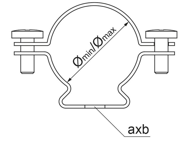 Obejma rur OBS30 800487 BAKS-1