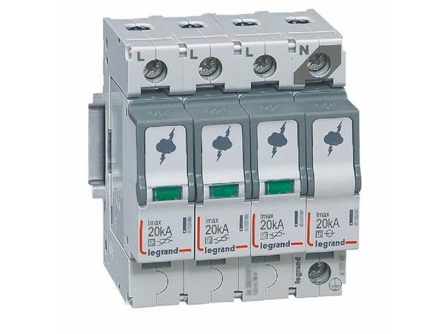 Ogranicznik przepięć Typ 2 (C) 3P+N 20kA 1,2kV 412227 LEGRAND