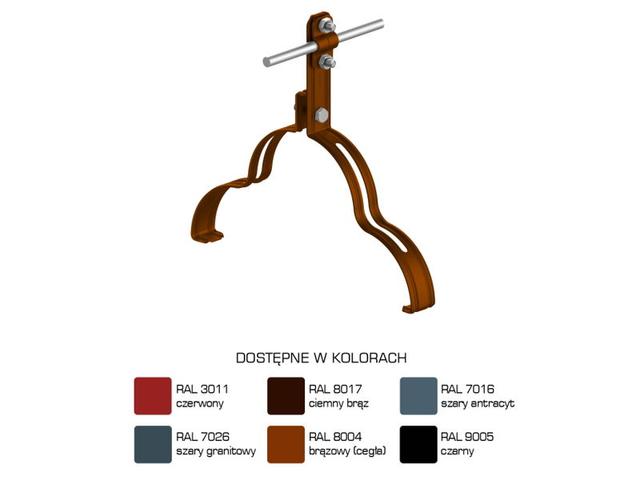 Uchwyt gąsiorowy profilowany Z-śruba WZÓR 8 H=10 cm /LA/ AN-15H/LA/-N D463296 AN-KOM