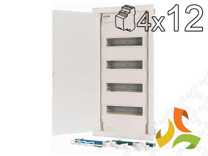 Rozdzielnica podtynkowa 48 modułowa 4x12 drzwi metal pełne IP30 KLV-48UPS-SF 178821 EATON-3