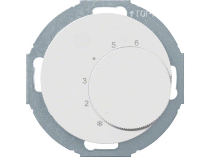 BERKER R.classic/1930/Glas Regulator temperatury pomieszczenia ze stykiem zmiennym i elementem centralnym biały 20262079 HAGER-0