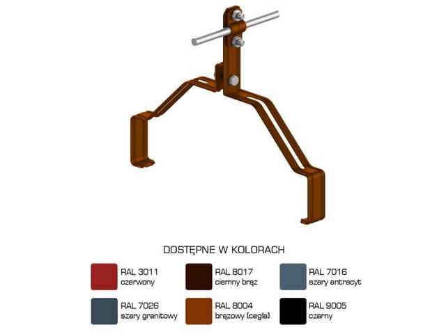 Uchwyt gąsiorowy profilowany Z-śruba WZÓR 15 H=10 cm /LA/ AN-151K/LA/-N D463308 AN-KOM