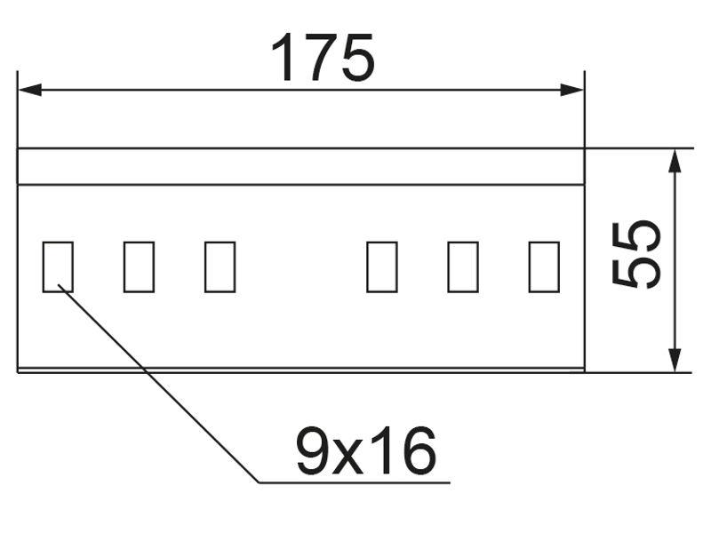 Łącznik drabin LDCH50 N grubość blachy 2,0mm 451001 BAKS-1