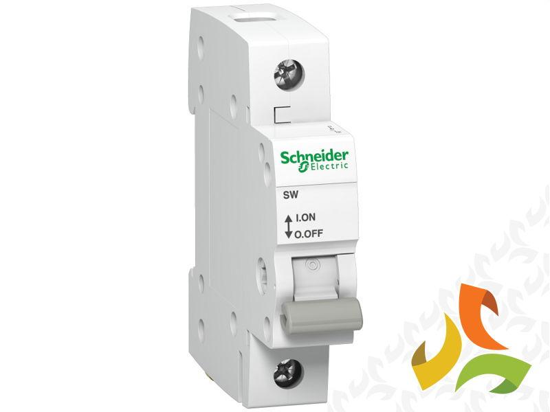 Rozłącznik izolacyjny 1-fazowy 1P 63A 500V AC K60 SW-63-1 Acti9 A9S62163 SCHNEIDER ELECTRIC