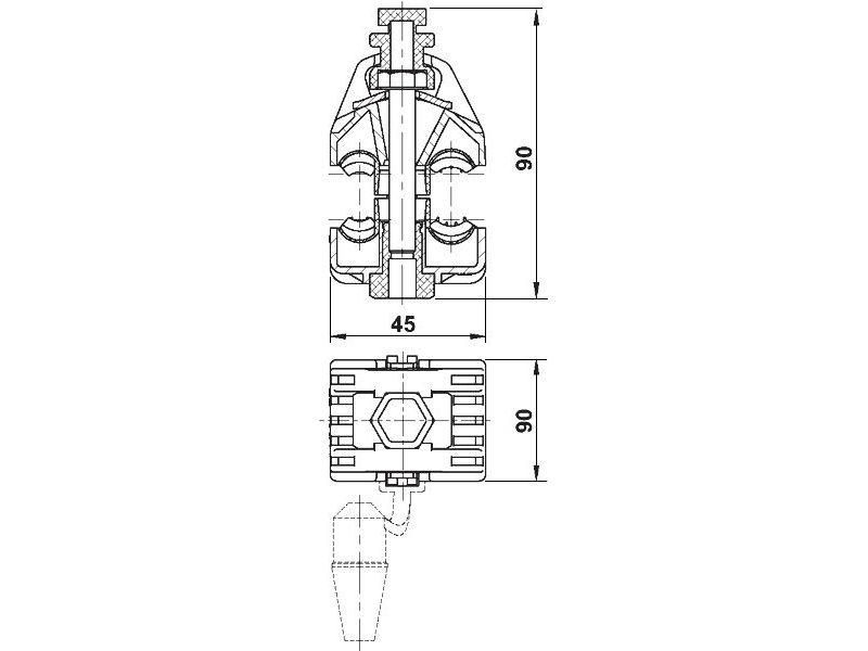 Zacisk przebijający izolację ZP77 AsXS 35-95 mm2 AsXS 16-35 mm2 077 TAREL-0