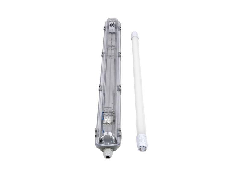 Zestaw oprawa hermetyczna 60 cm + 1x świetlówka LED T8 9W 900lm 6500K 60 cm 203860/kpl/1/6500K LED LINE-4