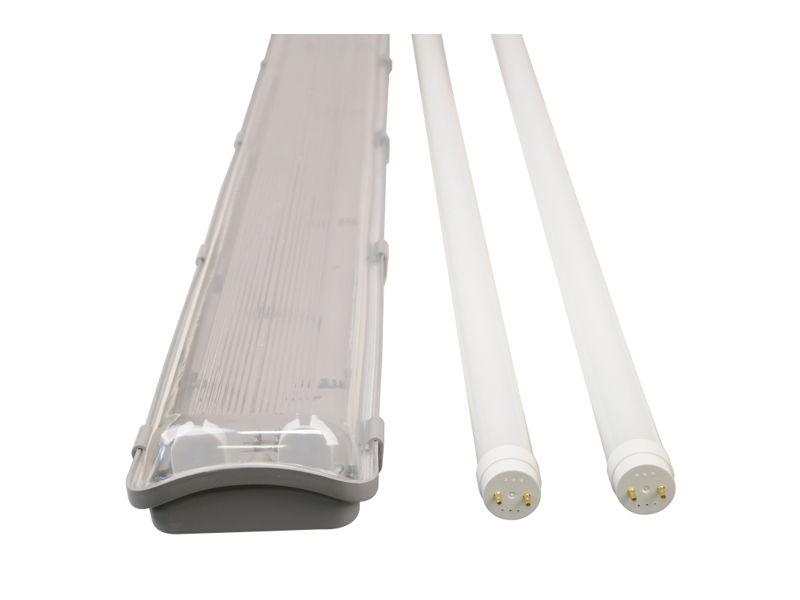 Zestaw oprawa hermetyczna 120 cm + 2x świetlówka LED T8 18W 6500K 1820lm 120cm 1534375-12