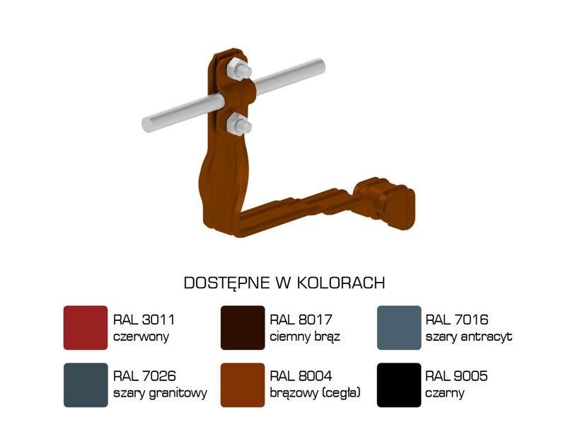 Uchwyt dachowy profilowany skręcany Z-śr. WZÓR 31 H=10cm /LA/ AN-29H/LA/-N E464752 AN-KOM-0