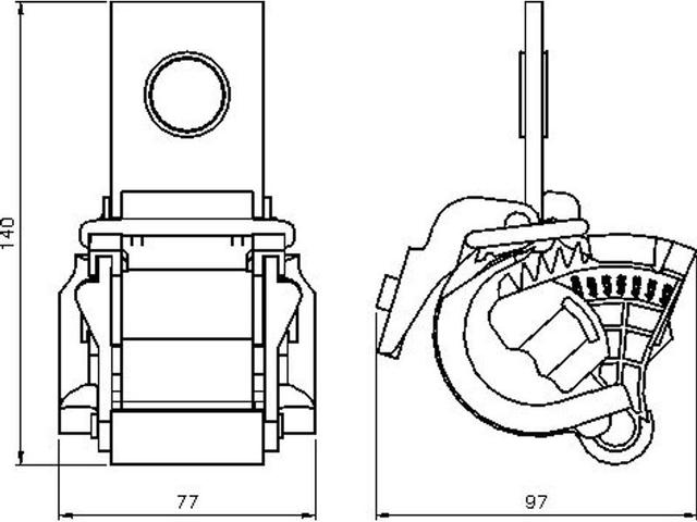 Uchwyt przelotowy uniwersalny 4x(16-120) mm2 074 TAREL