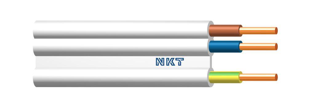 Przewód YDYt 3x1,5 mm2 (300/500V) tynkowy płaski (krążki 100m) 172158004C0100 NKT