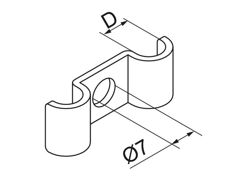 Uchwyt kabla UEF14 grubość blachy 1,2mm 405614 BAKS-1