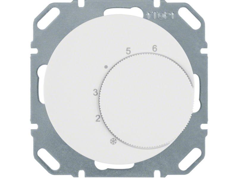 BERKER R.1/R.3 Regulator temperatury pomieszczenia ze stykiem zmiennym i elementem centralnym biały 20262089 HAGER-0