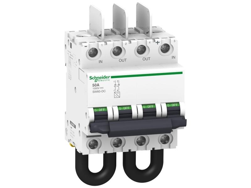 Rozłącznik izolacyjny DC 1-fazowy 2P 50A 1000V DC SW60-DC-50 Acti9 A9N61699 SCHNEIDER ELECTRIC