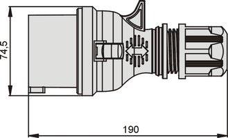 Wtyczka izolacyjna przenośna 32A/4p/400V WPP-32A/4 wtyk siłowy IP44 922076 TWIST ELEKTROMET