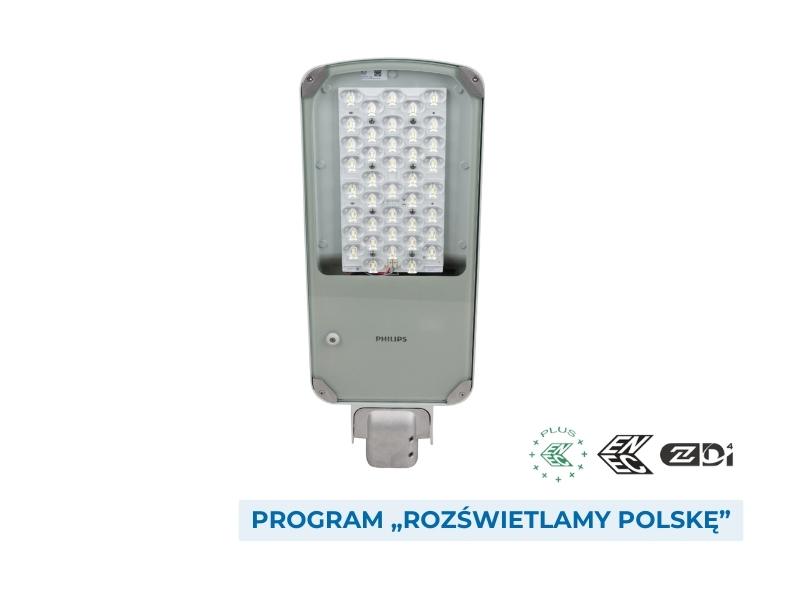 Oprawa lampa uliczna LED 70W 4000K 158lm/W IP66 latarnia Aluroad gen2 Medium BGP026 LED130/740 II DM GR SRT 48/60A PHILIPS