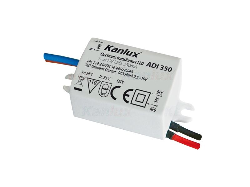 Zasilacz elektroniczny LED ADI 350 1x3W 350mA 12V 01440 KANLUX-0