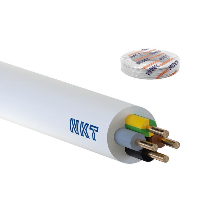 Przewód YDY 4x1 mm2 (450/750V) instalacyjny okrągły biały NYM-O (krążki 100m) 172171009C0100 NKT