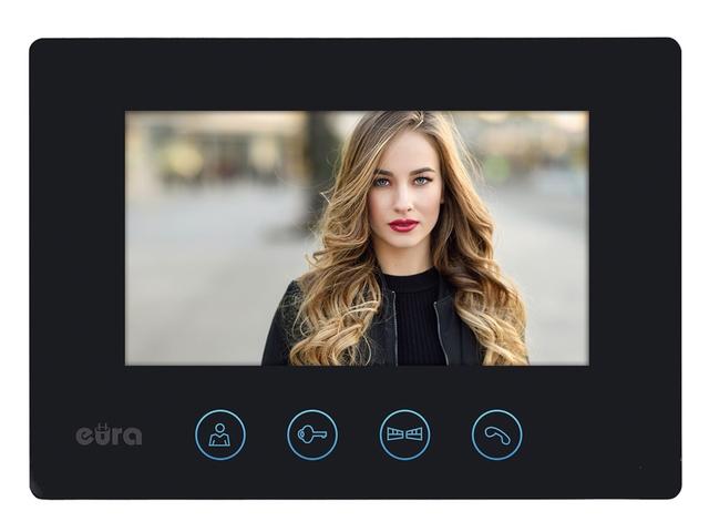 Monitor "EURA" VDA-40A3 czarny ekran 7'' otwieranie 2 wejść moduł WiFi do wideodmofonów Eura Connect A33A141 EURA-TECH