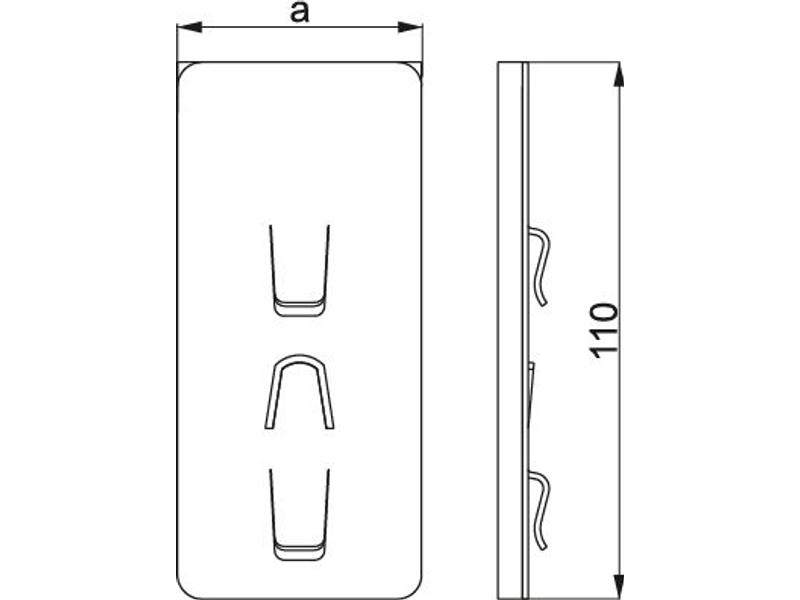 Podstawa ceownika z gumą wibroizolacyjną PCSBV gr. blachy 1,2mm 858431 BAKS-1