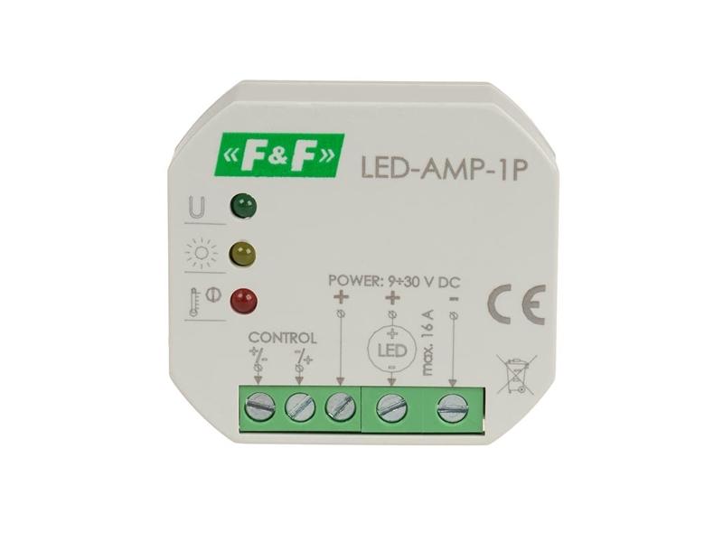 Wzmacniacz Sygnału Zasilającego Do Oświe tlenia LED do puszki podtynkowej LED-AMP-1P F&F FILIPOWSKI-0