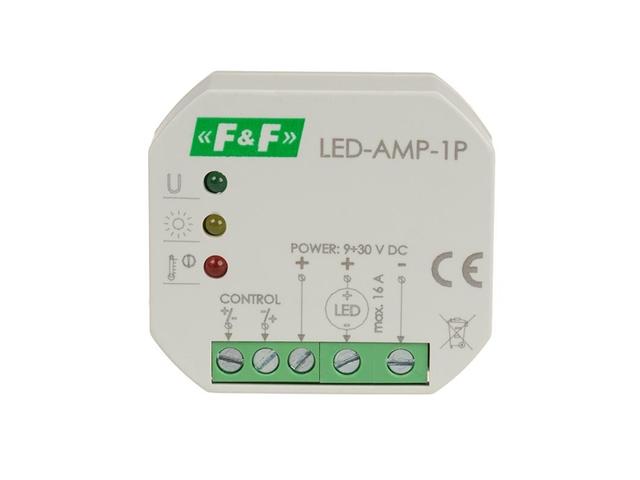 Wzmacniacz Sygnału Zasilającego Do Oświe tlenia LED do puszki podtynkowej LED-AMP-1P F&F FILIPOWSKI