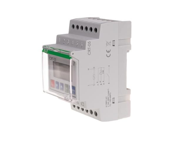 Regulator temp.CRT-05 cyfrowy (bez sondy) zakres reg.fi 100-400st. I=16A 3 moduły CRT-05 F&F FILIPOWSKI