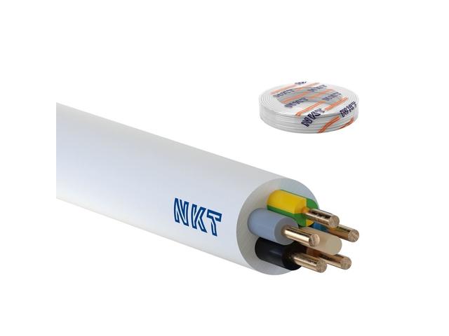 Przewód YDY 5x1,5 mm2 (450/750V) instalacyjny okrągły biały NYM-O (krążki 100m) 172170002C0100 NKT