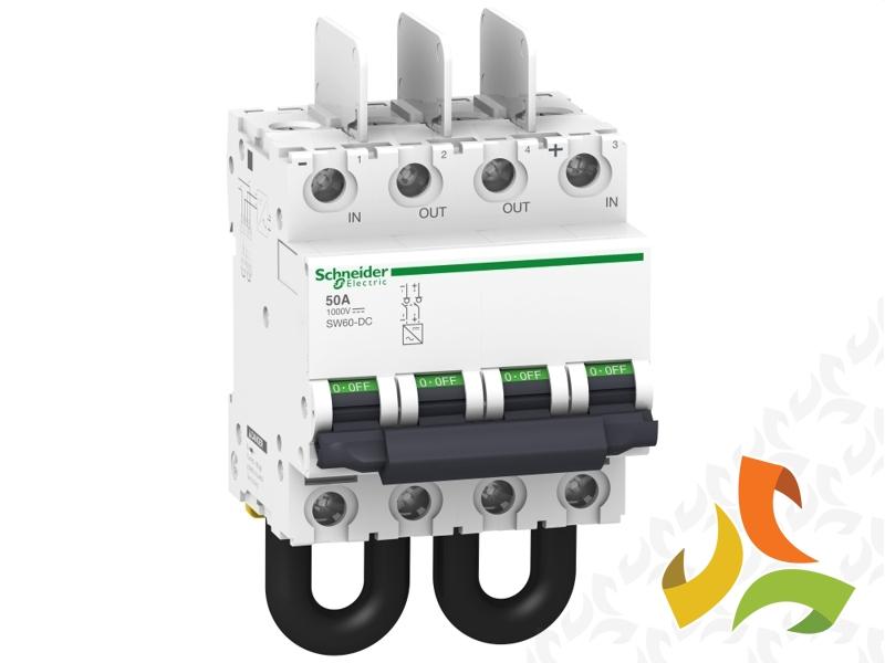 Rozłącznik izolacyjny DC 1-fazowy 2P 50A 1000V DC SW60-DC-50 Acti9 A9N61699 SCHNEIDER ELECTRIC-1