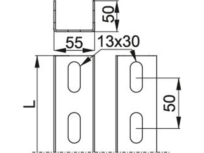 Ceownik CC55H50/0,7NMC 2mm 895407 BAKS-1