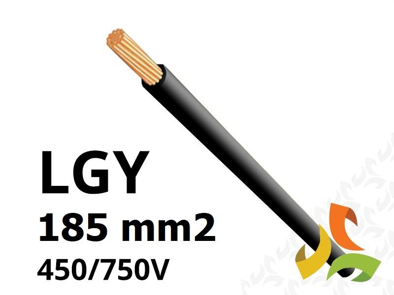 Przewód LGY 185 mm2 czarny (450/750V) jednożyłowy linka H07V-K (krążki 100m) EKS000124 EKSA-0