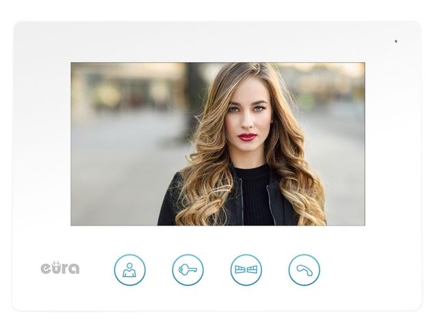 Monitor "EURA" VDA-40A3 "FENIKS" biały ekran 7'' otwieranie 2 wejść moduł WiFi do wideodmofonów Eura Connect A33A142 EURA-TECH