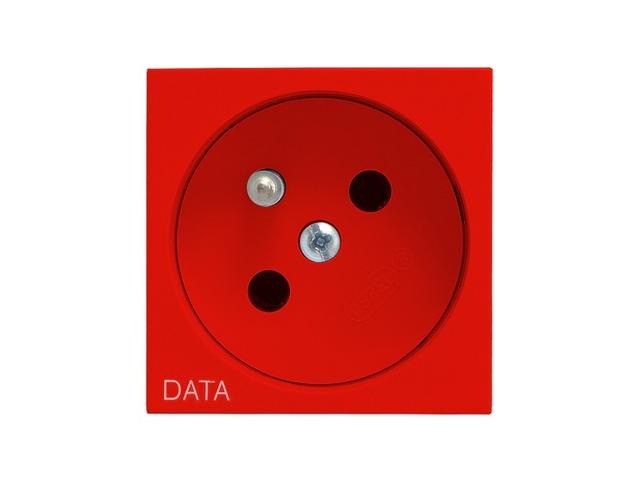OSPEL45 Gniazdo pojedyncze z uziemieniem DATA czerwony GK-1ZD/22 OSPEL