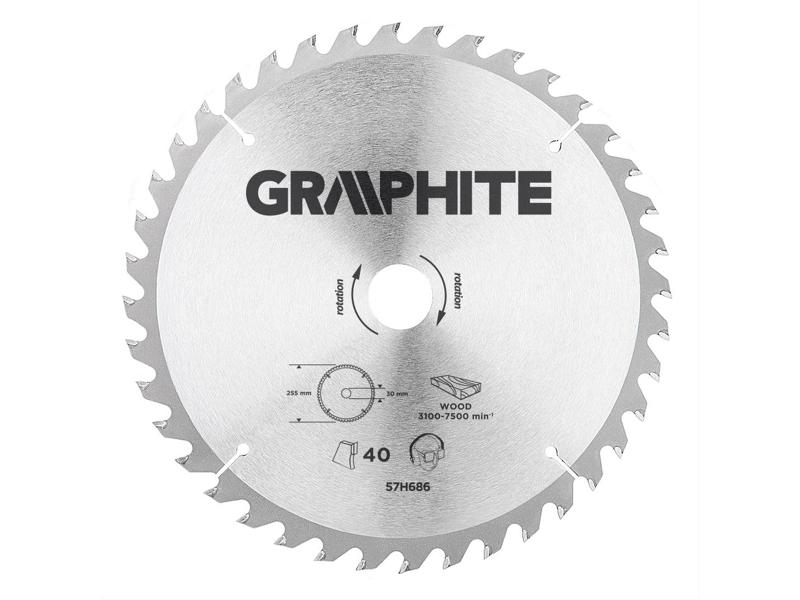 Tarcza do pilarki widiowa 255x30mm 40 zębów 57H686 GRAPHITE