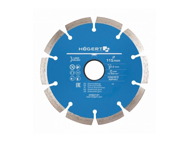 Tarcza diamentowa 115mm laser welded HT6D741 HOEGERT-0